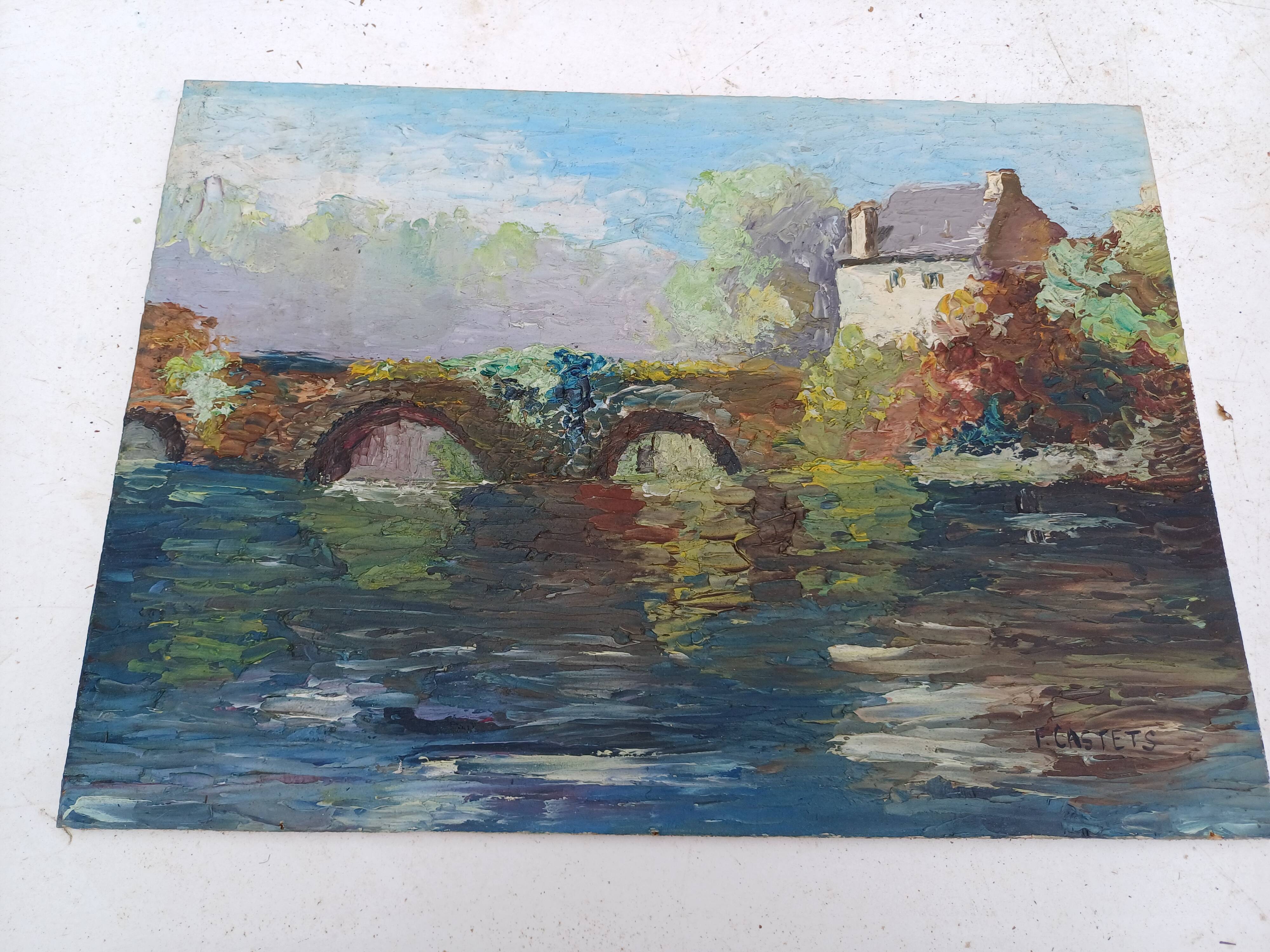 Oil on Panels 19th by F.Castet