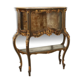 Vitrine ancienne style baroque en bois doré, Italie, XIXe siècle