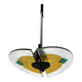 Lustre italien postmoderne en verre de Murano épais des années 80