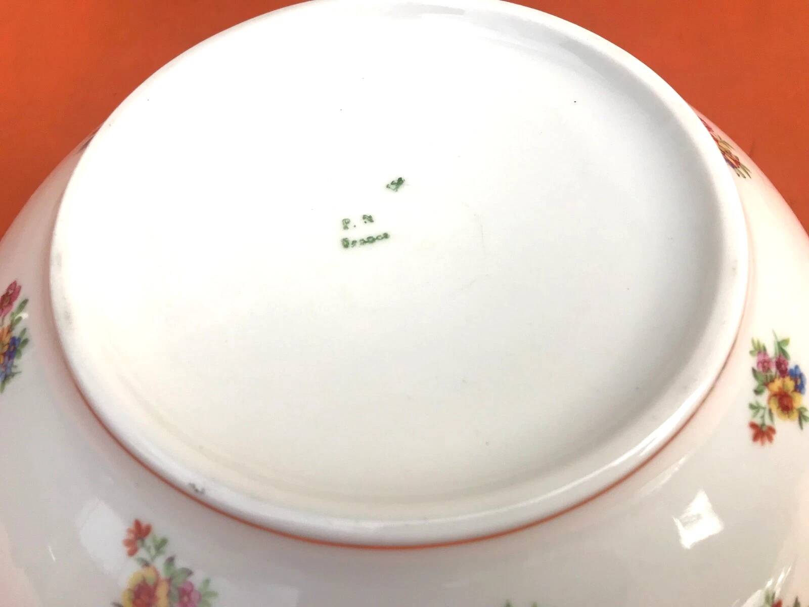 Antique PN France soup tureen White porcelain with gold edging and brass decoration