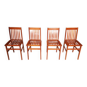 4 x beautiful Milano chairs cherry wood by Aldo Rossi for Molteni, 1980s