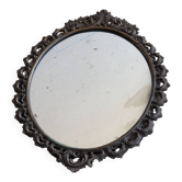 Miroir ovale en métal style baroque