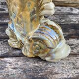 Vase pique flower in faience-fish-60s