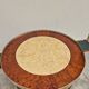 Louis XVI style mahogany bouillotte table in marquetry and bronze