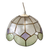 Suspension en nacre arlequin vert