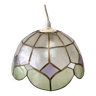 Green arlequin mother-of-pearl pendant