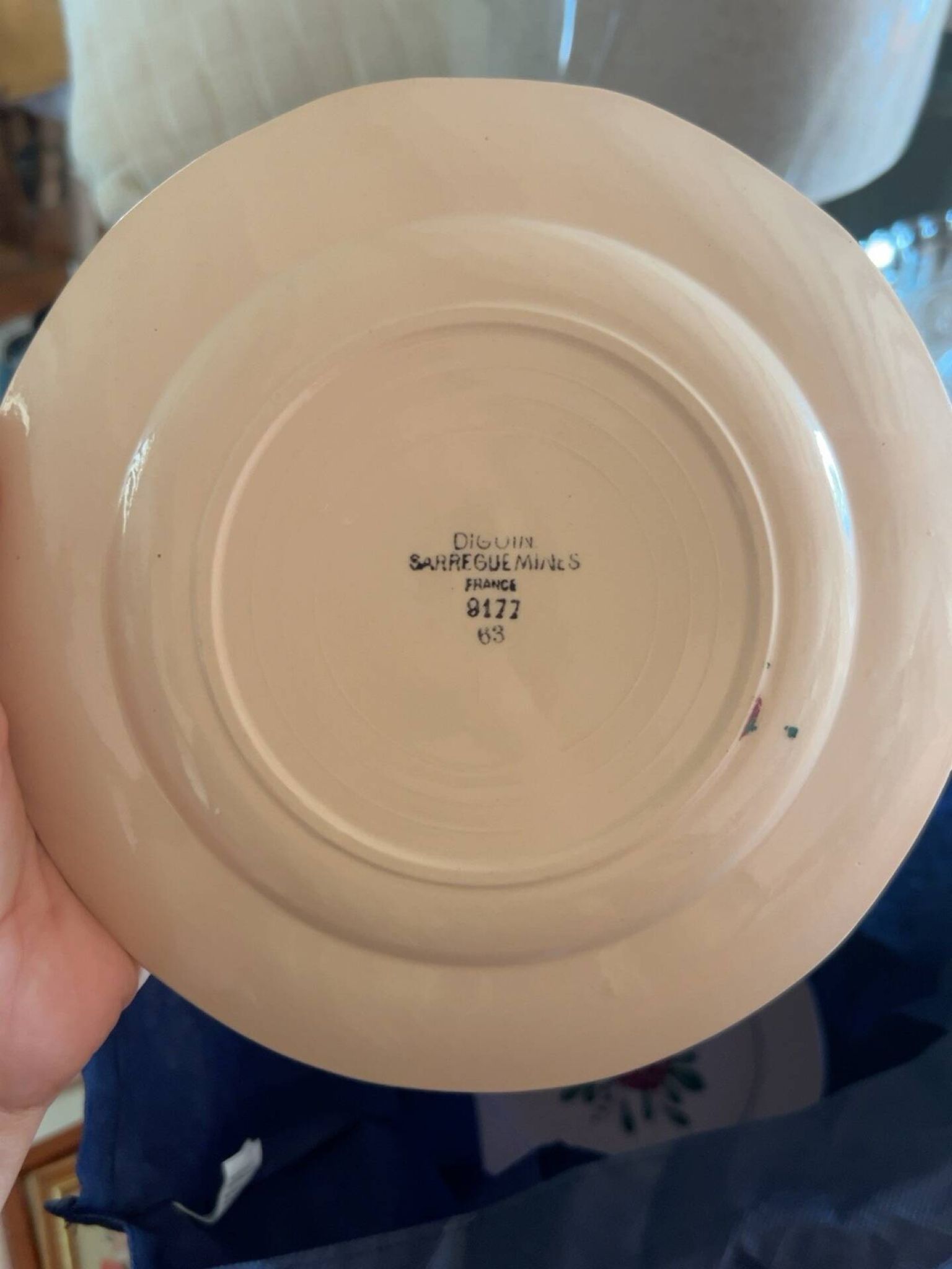 Set of 6 small dessert plates Digoin Sarreguemines 9177