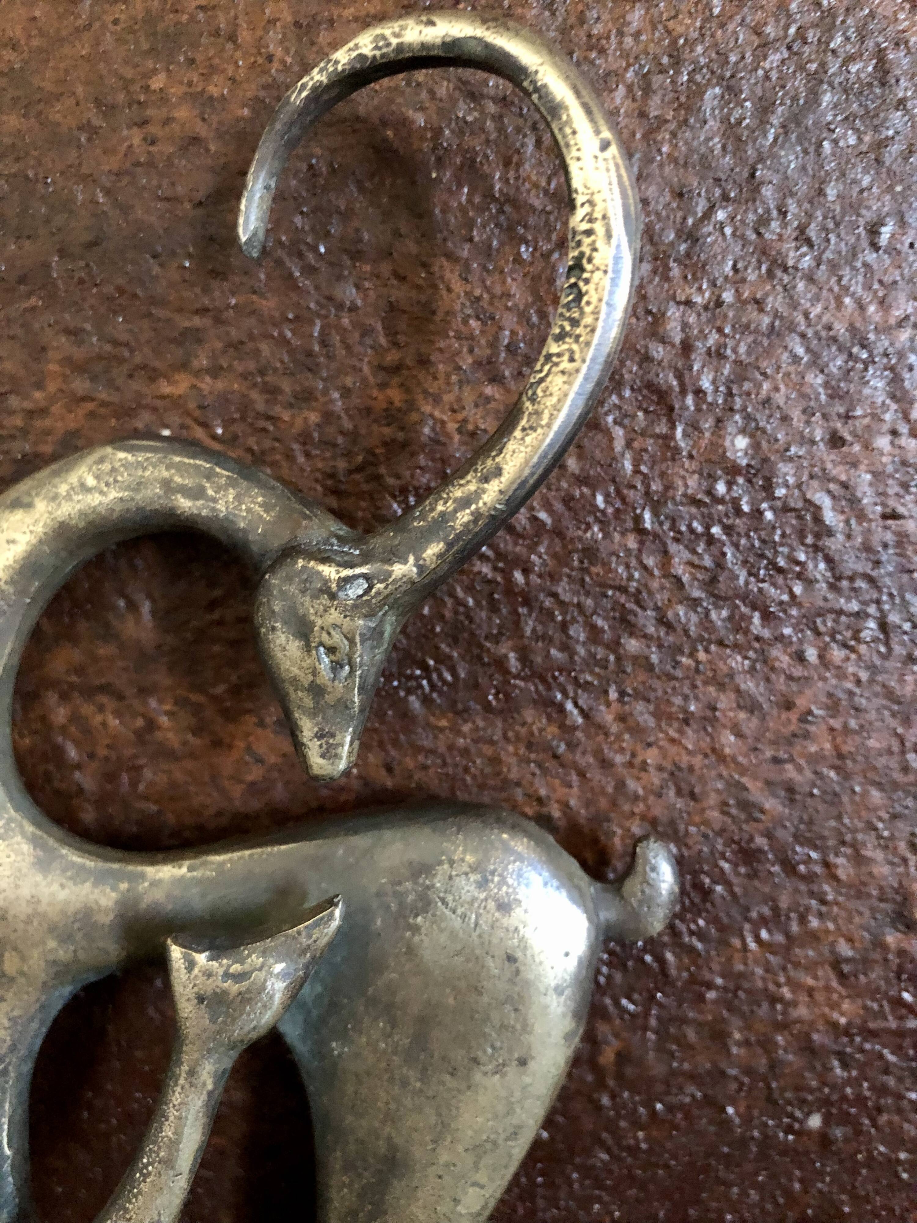 Animal bronze signed