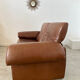Vintage sofa 2 places leather camel design de sede ds-1023