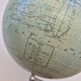 Terrestrial Globe World Map signed Gérard Barrière and Thomas Period 1930s