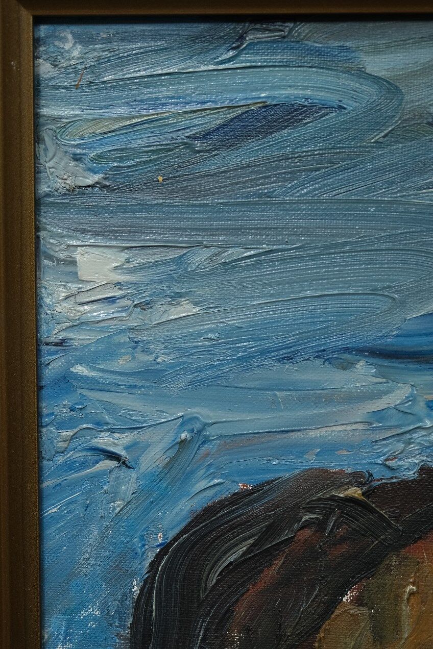 Fishermen, 1960s, oil on canvas, framed, Einar Emland (1916-1994)