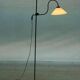 1970s minimalist floor lamp, adjustable reading lamp