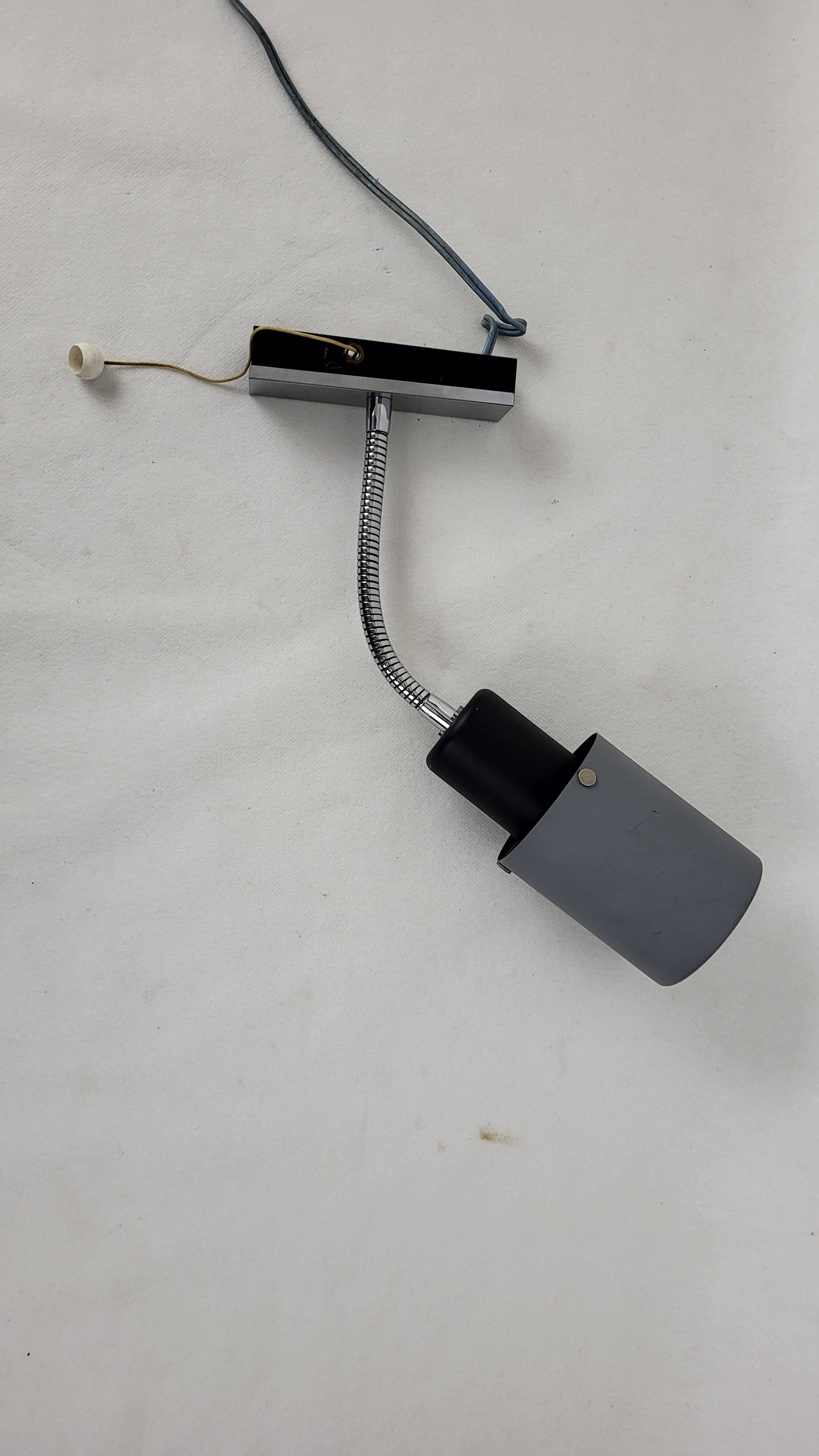 Flexible wall lamp 1960 metal