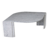 Gray Marble Drop-Shaped Coffee Table, 1980s