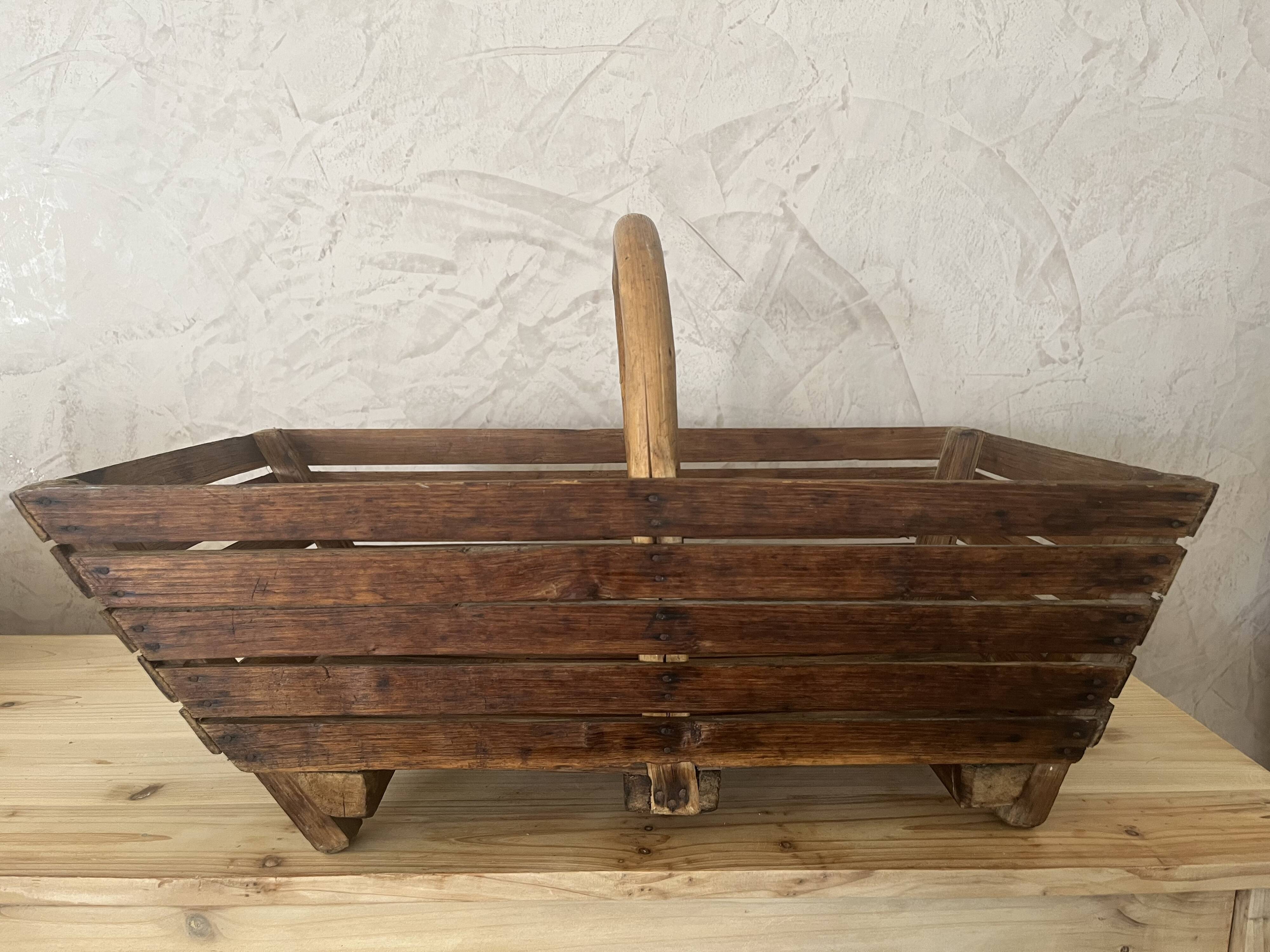 Wooden farm basket