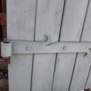 Pair of wooden iron hanging shutters