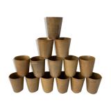 14 vintage sandstone cups