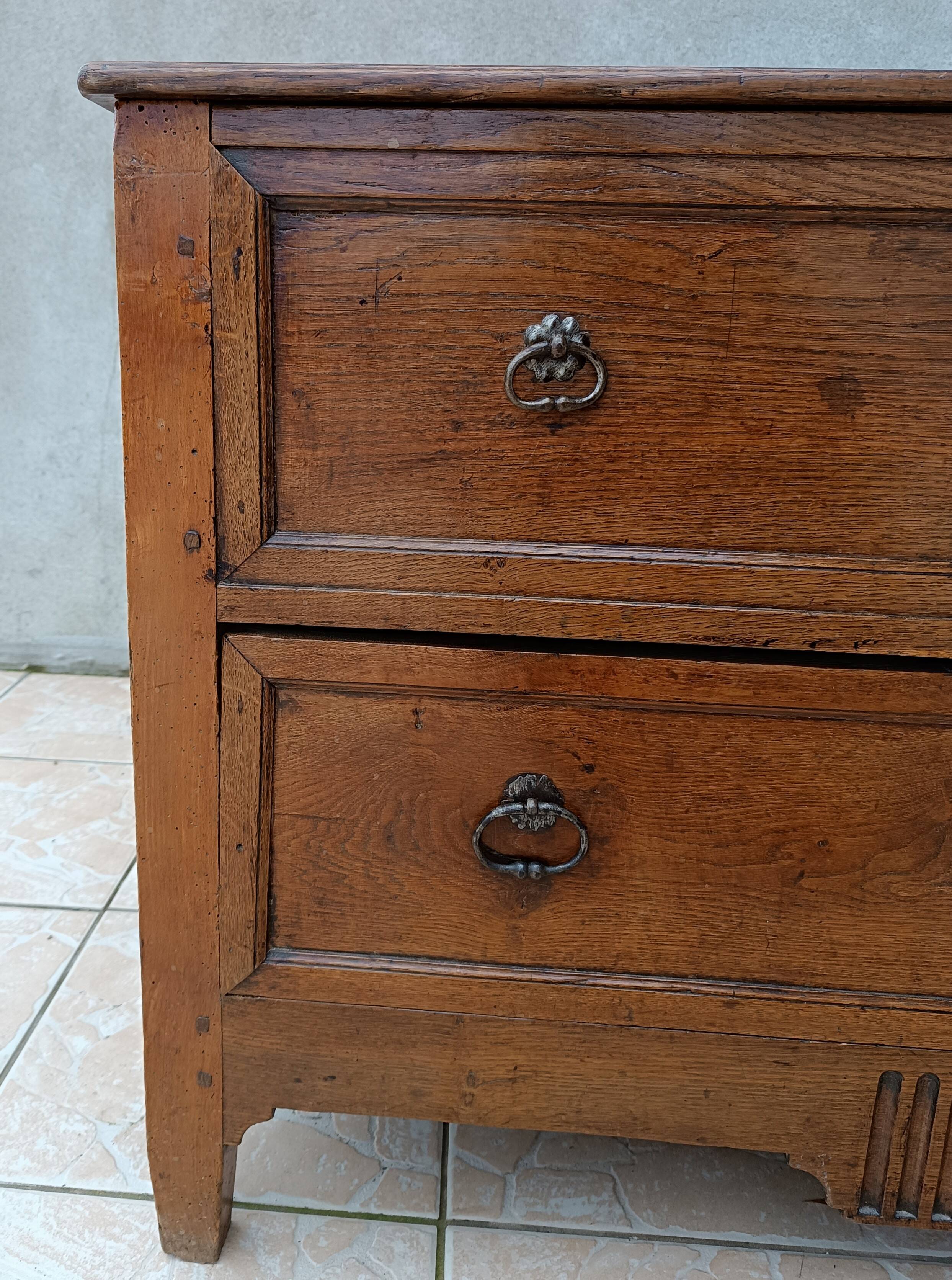 Louis XVI oak chest