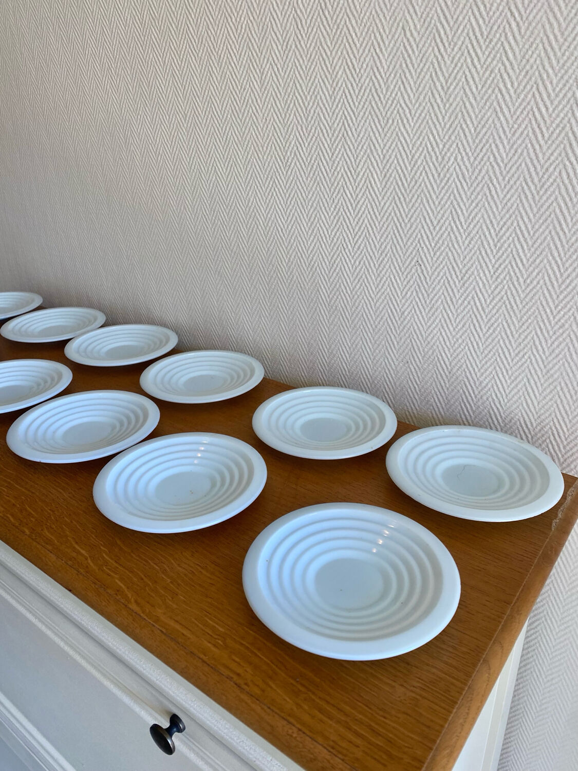 Art Deco coffee service in blue opaline