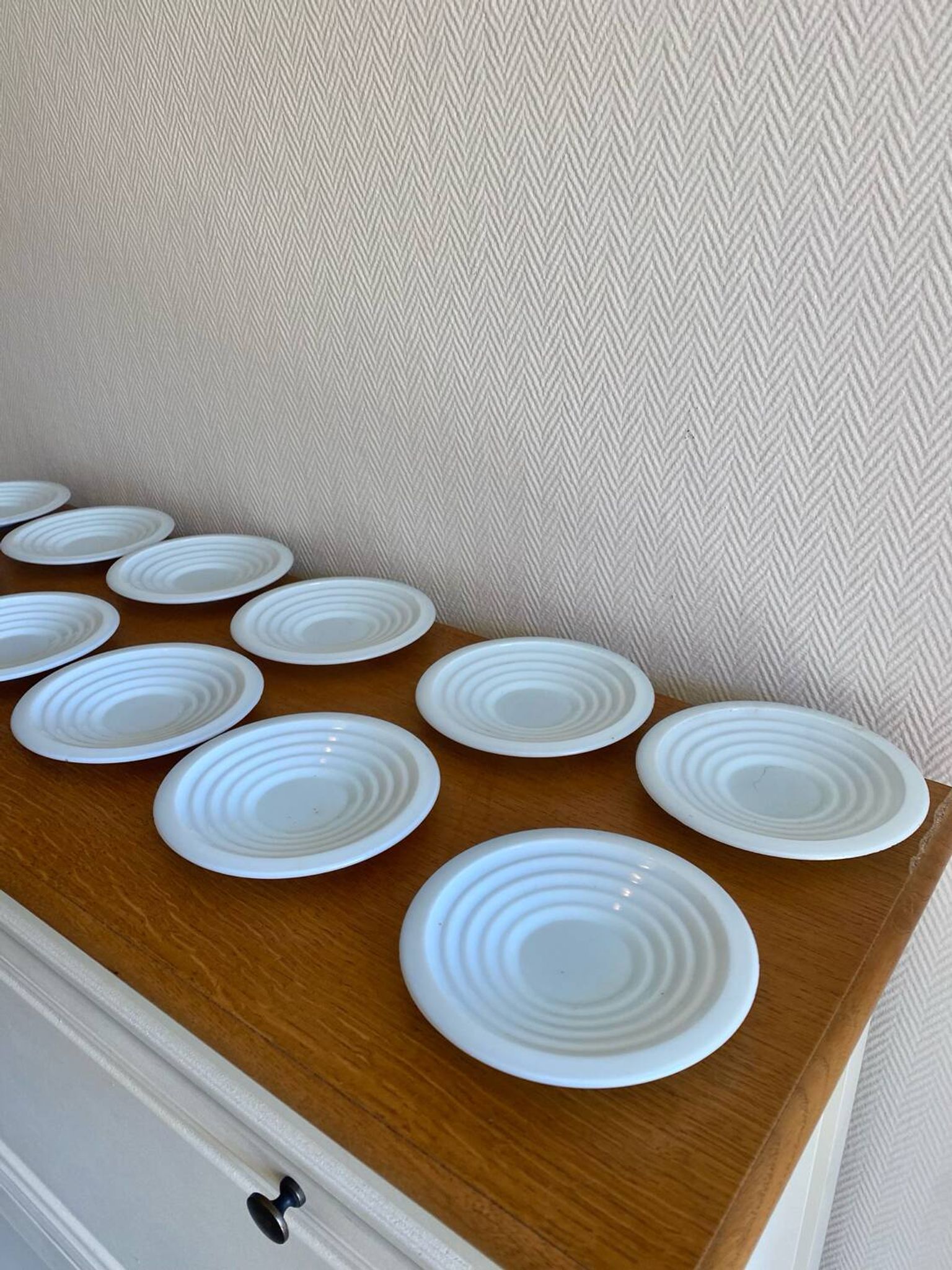 Art Deco coffee service in blue opaline