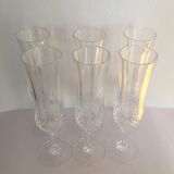 Set of 6 Crystal flutes