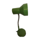 Lampe de table articulée flexible couleur vert olive métal chromé vintage.