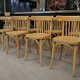 Set of 10 curved beech bistro chairs from the 1950s