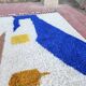 Beni Ouarain rug 300x200 cm – Thick wool, Klein blue artistic design