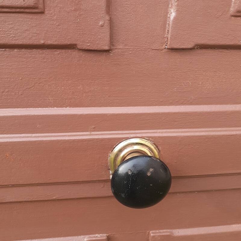 Old exterior entrance door solid H225xW86cm solid wood