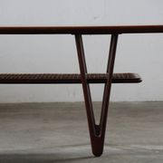 Vintage coffee table, Danish Design with V-Shaped Legs, Kurt Østervig 1950s