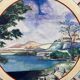 Plat circulaire en faïence de Gien