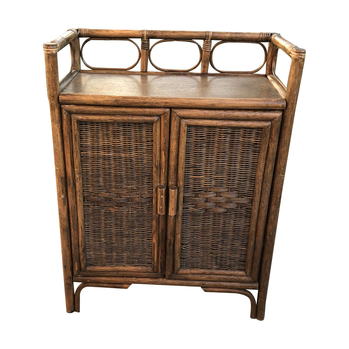 Rattan and bamboo buffet