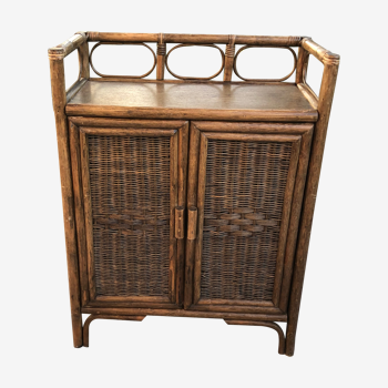 Rattan and bamboo buffet