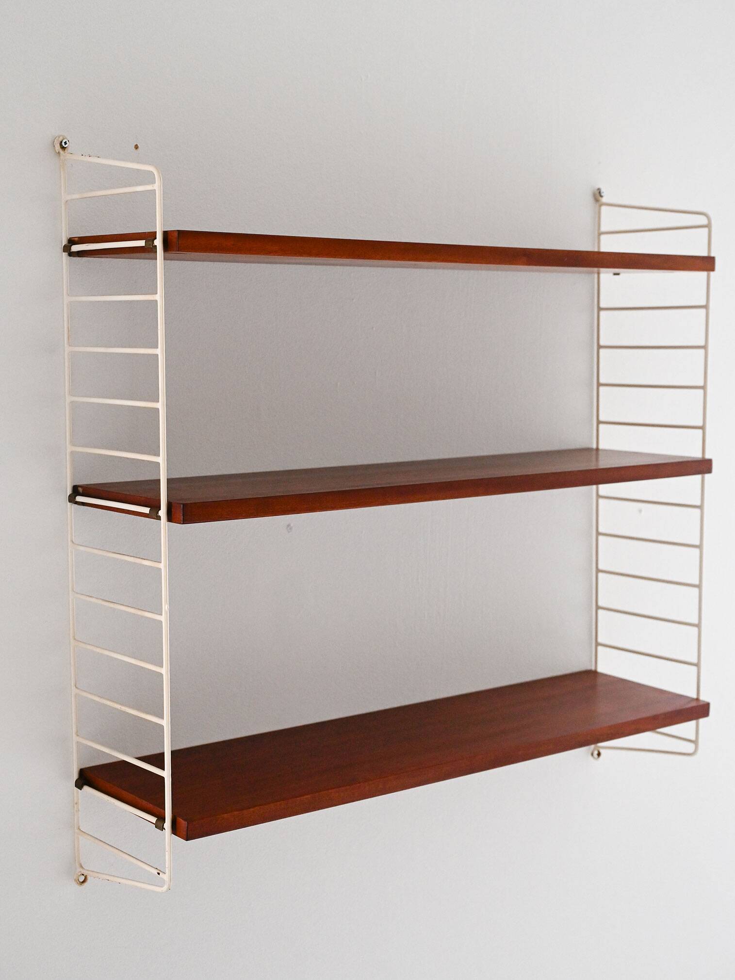 1960s Scandinavian Hylla wall shelf in mahogany
