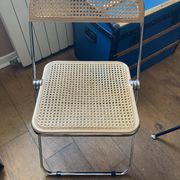 Plia chairs by Castelli in wood and cane.