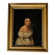 Tableau portrait ancien huile sur toile XIXème siècle