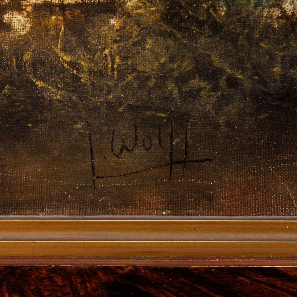 American abstract painting signed by Robert Jay Wolff 20th century