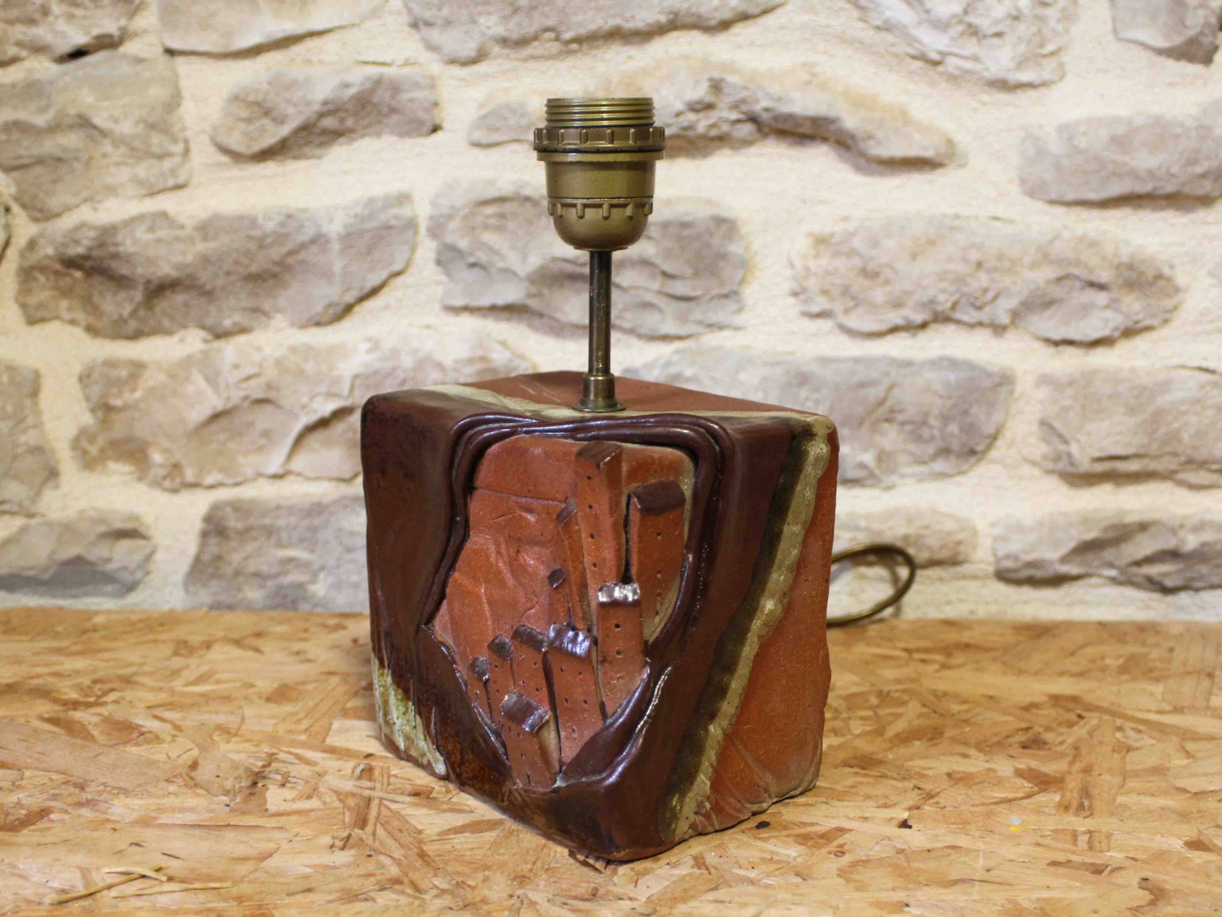 Lamp base in stoneware - Alain Fichot - La Margelle