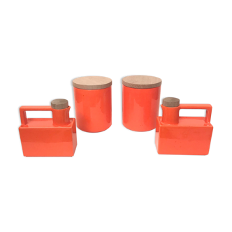 Pino Spagnolo condiments set, Sicart, 1970