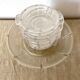 Vintage fruit salad set in glass, bowls and salad bowl