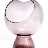 Postmodern Old Rose Murano Glass Vase with a Hole, Italy