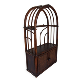 Small vintage rattan shelf
