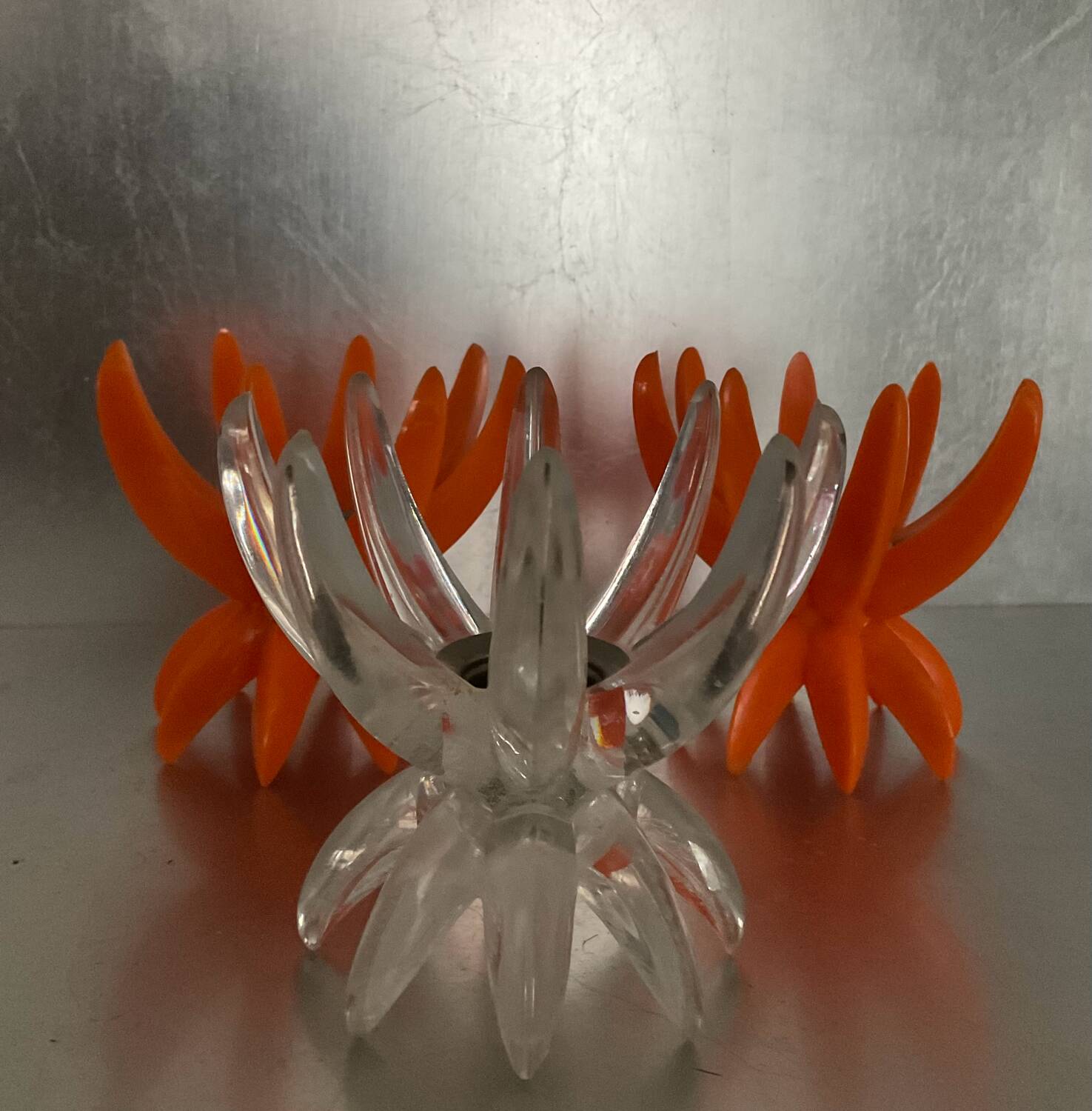 Friedel candle holder trio from the 1960s.