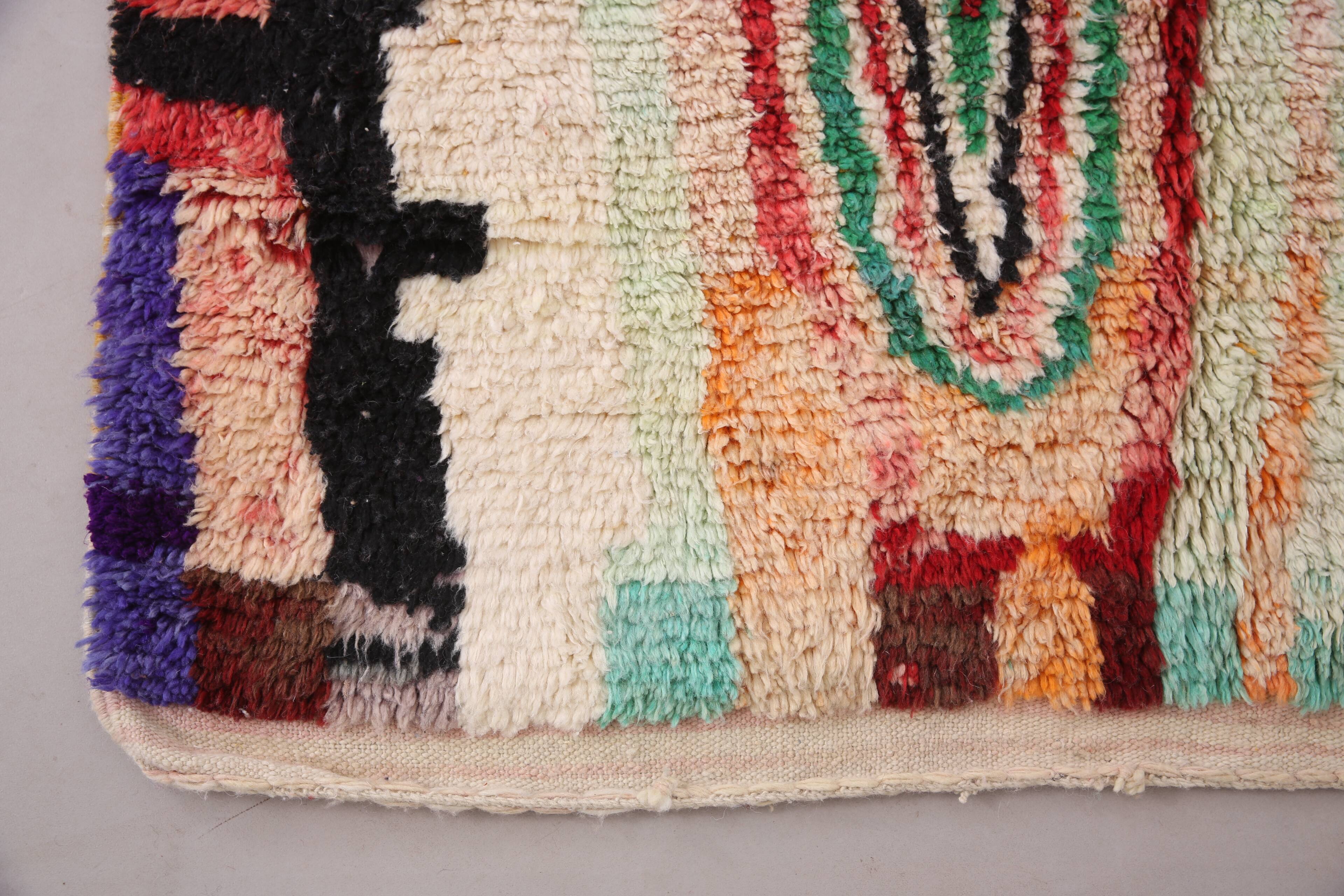Colorful Boujaad Rug 156 x 259 cm - Berber Wool Rug - Moroccan Rug Handmade
