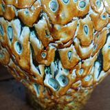 Vallauris style pitcher vase with honey enamel 1960/1970
