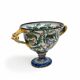 Vase à deux anses de la manufacture « Maiolica Artistica Pesarese » (MAP), années 1920, Italie