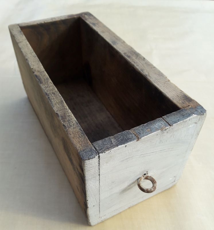 old wooden workshop drawer