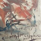 Tableau peinture ancienne gitane danseuse de flamenco La Baila Dora XXe