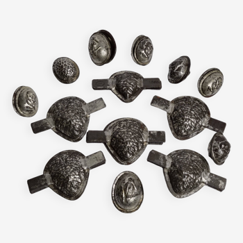 Set of old chocolate molds, Letang et Fils, Paris