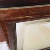 Vertical mirror in walnut 35x125cm